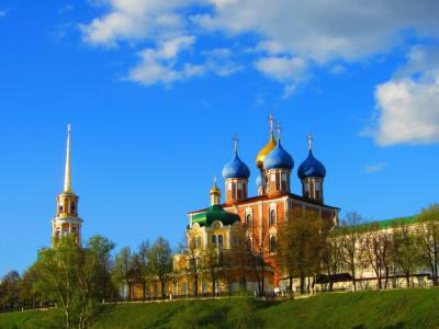 Среди популярных мотивов логотипа Рязани лидируют кремль и берёза