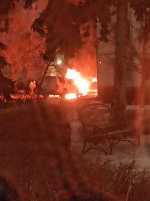 В центре Рязани сгорел автомобиль