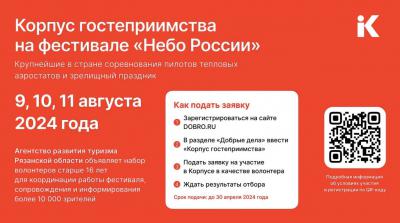 Рязанцы могут стать волонтёрами фестиваля воздухоплавания «Небо России»