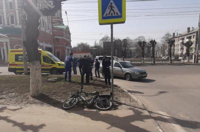В центре Рязани сбили велосипедиста