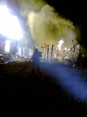 В Спасском районе сгорели жилой дом и хозсарай