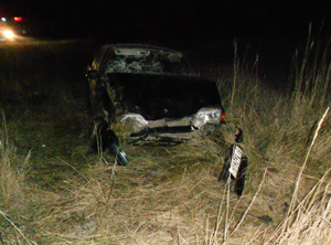 Под Рязанью пьяный водитель без прав с компанией друзей слетел в кювет