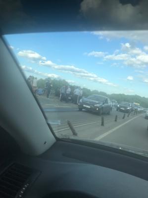 В Рязани из-за аварии собралась пробка на Северной окружной дороге