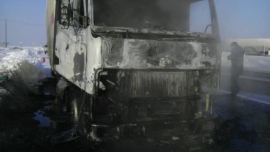 В Скопинском районе сгорел Volvo