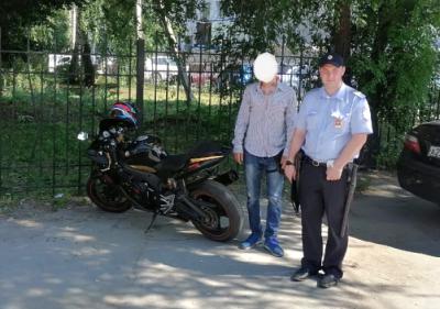 Полиция задержала рязанца, управлявшего мотоциклом без прав