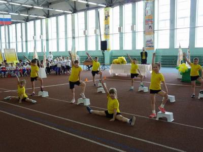 Рязанские дошколята соревновались в аэробике в манеже «Юность»