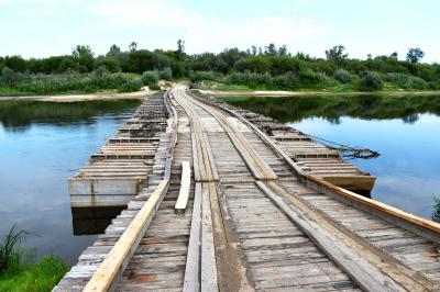 В Сасовском районе открыли понтонный мост через Мокшу