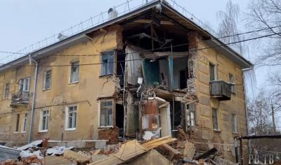 Названа причина обрушения стены дома на проезде Грибоедова в Рязани