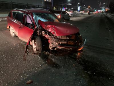 В массовой аварии на Московском шоссе пострадал один из водителей