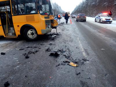 В школьном автобусе, попавшем в аварию в Касимовском районе, не было детей