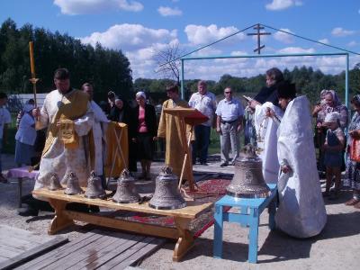 Освящены колокола храма села Тырново Пронского района
