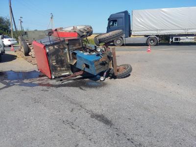 Трактор не уступил дорогу Merсedes-Benz близ Касимова