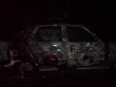 В Кадомском районе сгорел легковой автомобиль