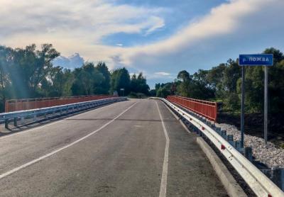 В Сапожковском районе отремонтировали мост через реку Пожва