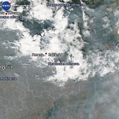 Спутники NASA фиксируют резкое снижение количества очагов лесных пожаров в Рязанской области
