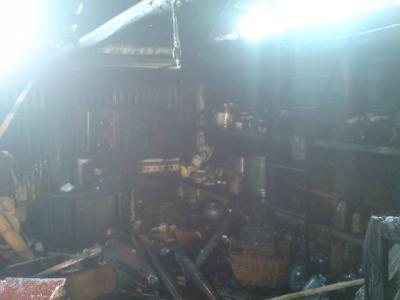 В Рязанском районе «Лада-Калина» сгорела заодно с гаражом