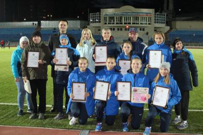 Юных рязанских футболисток наградили за бронзу в первенстве России по футболу