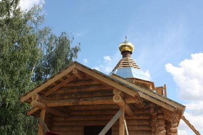 В Рыбновском районе освящены купола и крест храма в честь Косьмы и Дамиана
