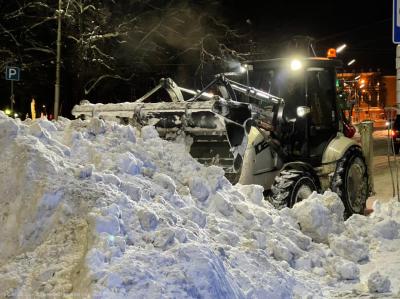 За ночь с улиц Рязани вывезли ещё 10 тысяч кубометров снега