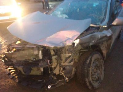 В Рязани Volkswagen влетел в Renault, пострадала женщина