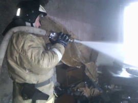 Огнеборцы спасли человека на пожаре в Рязани