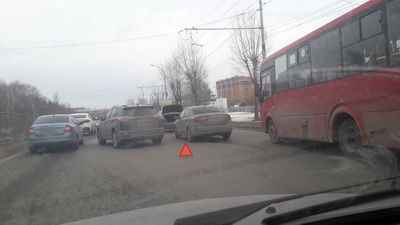 В Рязани из-за аварии собралась пробка на Московском шоссе