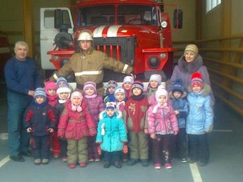 Дошколята погостили в пожарной части Рязанского района