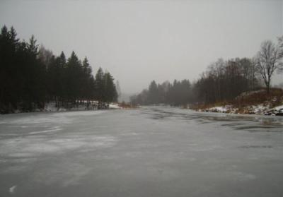Средняя толщина льда в Рязанской области 25-30 сантиметров