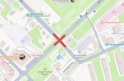 На перекрёстке улиц Есенина, Фирсова и Садовой в Рязани закроют движение