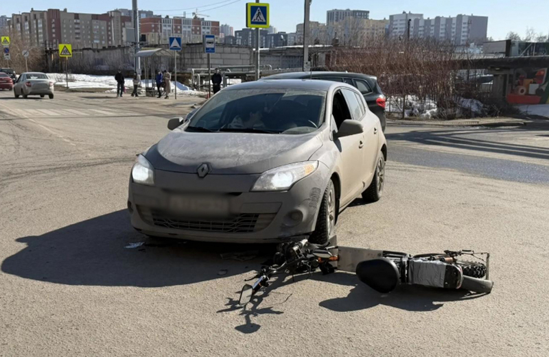 В Рязани пострадал водитель электровелосипеда, столкнувшийся с иномаркой