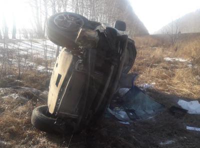 В Рязанском районе водитель уснул за рулём и опрокинулся в кювет