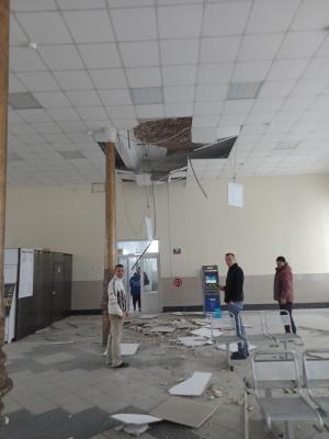 При обрушении потолка на вокзале в Ряжске никто не пострадал