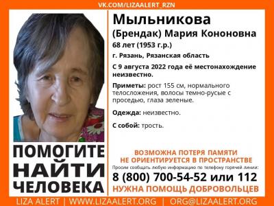 В Рязани ищут пропавшую пожилую женщину