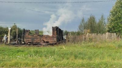 В селе Мердушь Ермишинского района сгорел дом