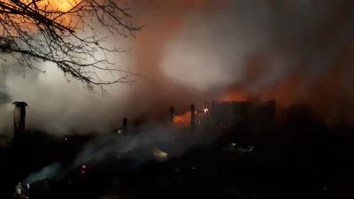 На пожаре в Шацком районе пострадали люди