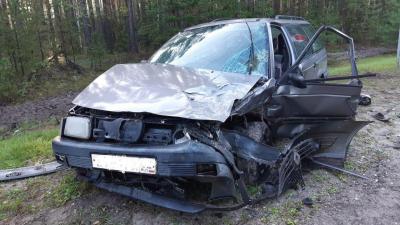 Под Рязанью столкнулись Renault Logan и Volkswagen Passat
